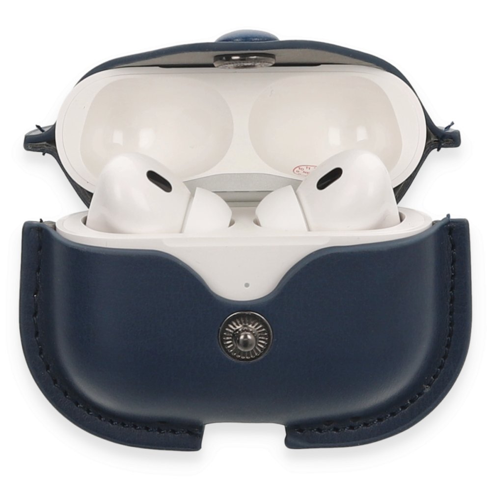 Airpods Pro 2 (2.nesil) Çanta Deri Kılıf - Lacivert Airpods Pro 2 (2.nesil) Çanta Deri Kılıf - Lacivert
