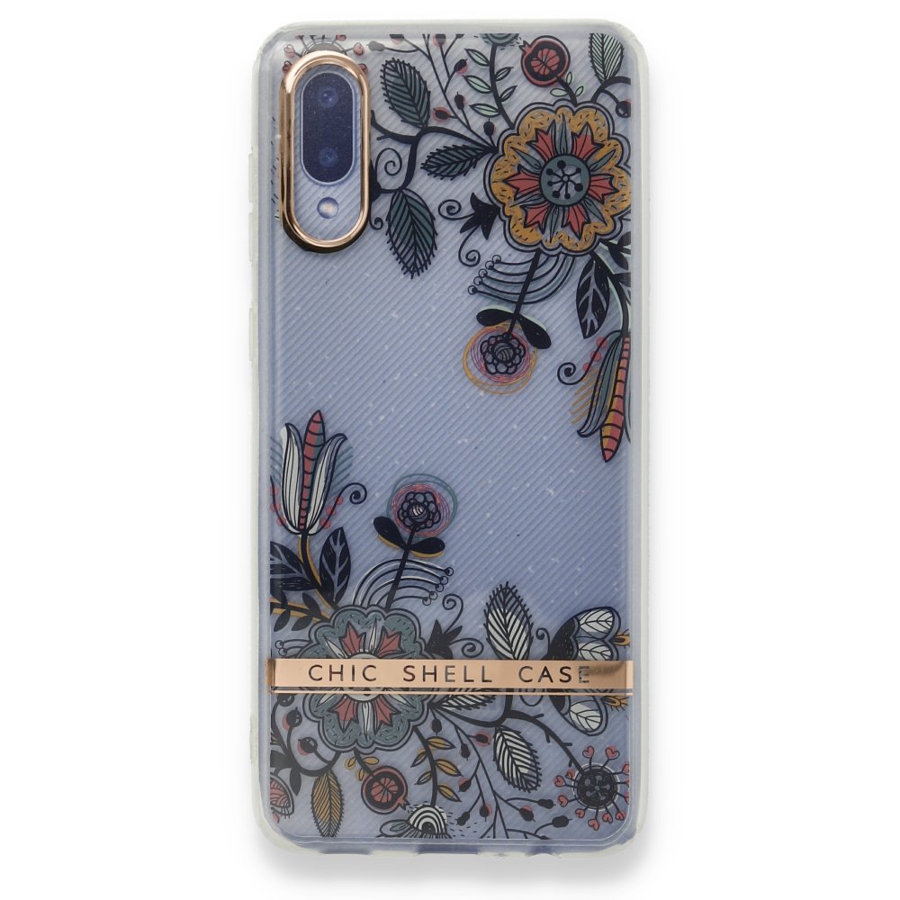 Samsung Galaxy A02 Kılıf Çiçekli Silikon - Siyah Samsung Galaxy A02 Kılıf Çiçekli Silikon - Siyah