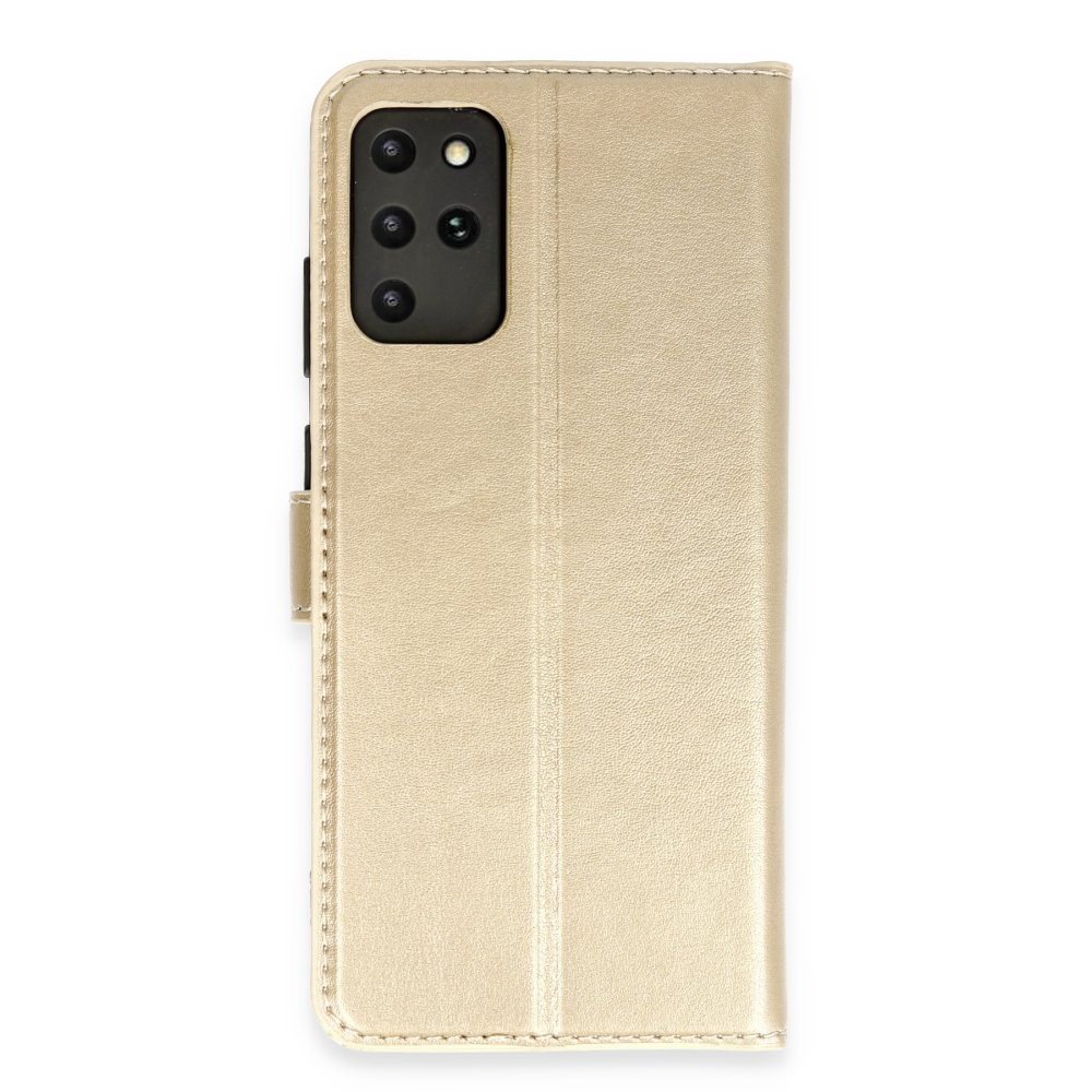  Samsung Galaxy S20 Plus Kılıf Trend S Plus Kapaklı Kılıf - Gold