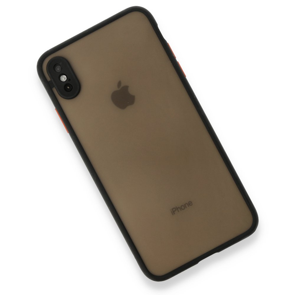  iPhone XS Max Kılıf Montreal Silikon Kapak - Siyah
