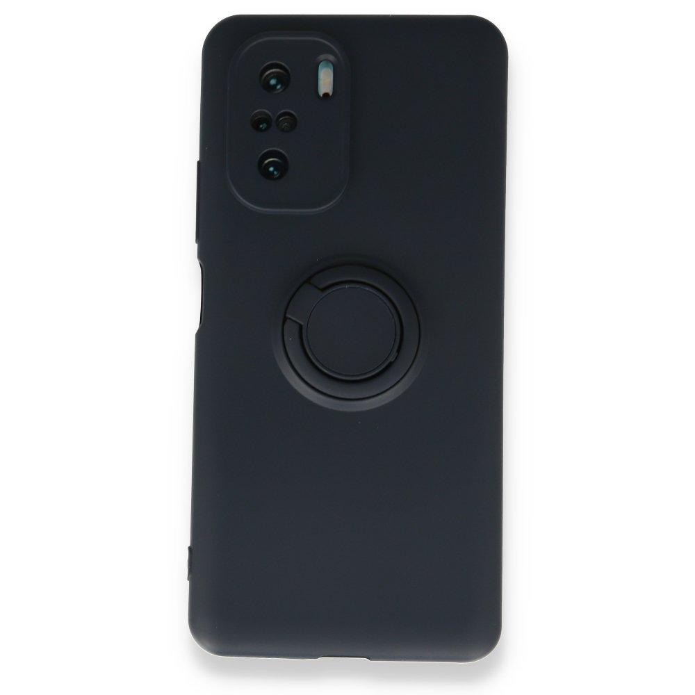  Xiaomi Mi 11i Kılıf Viktor Yüzüklü Silikon - Lacivert