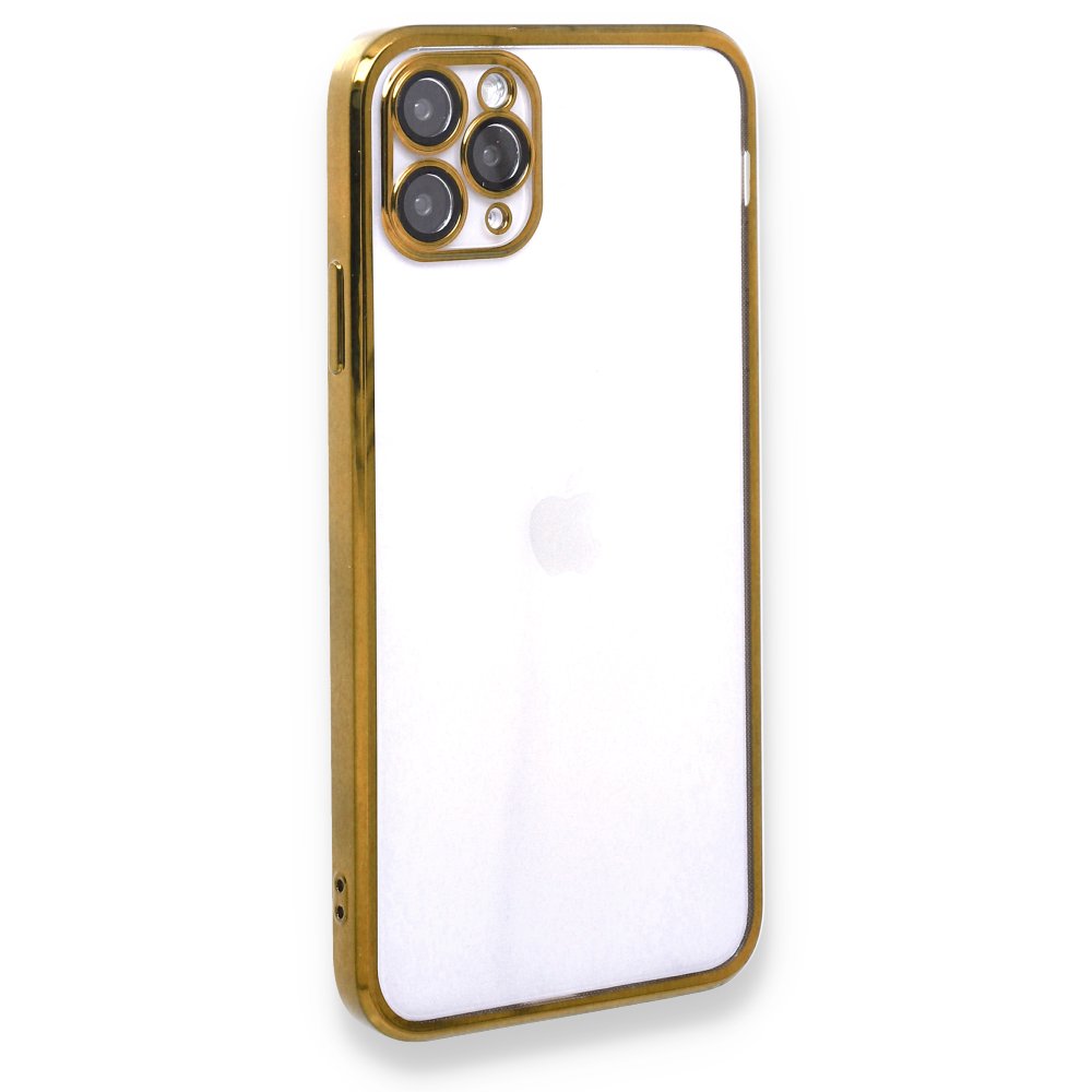  iPhone 11 Pro Kılıf Razer Lensli Silikon - Gold