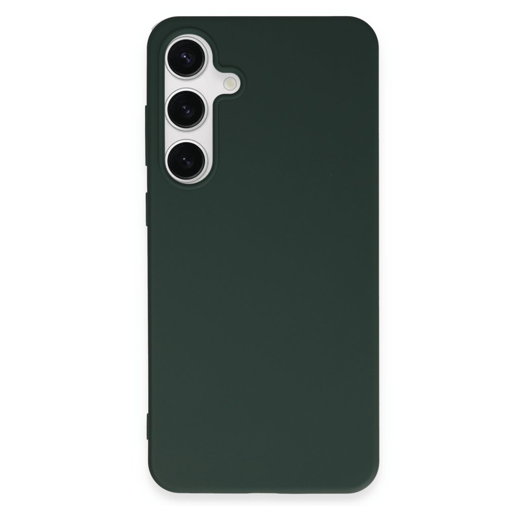  Samsung Galaxy S24 Plus Kılıf First Silikon - Koyu Yeşil
