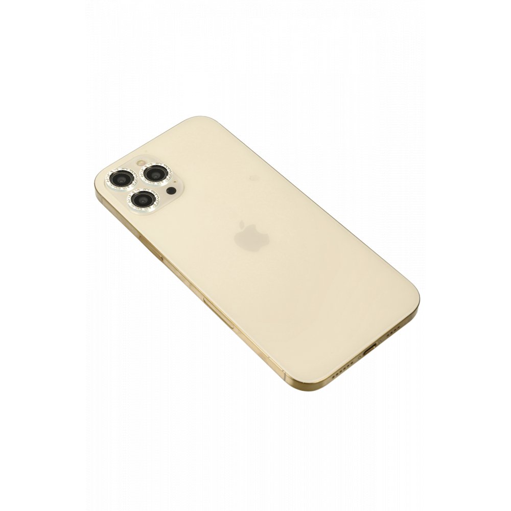  iPhone 12 Pro Max Diamond Kamera Lens - Gümüş