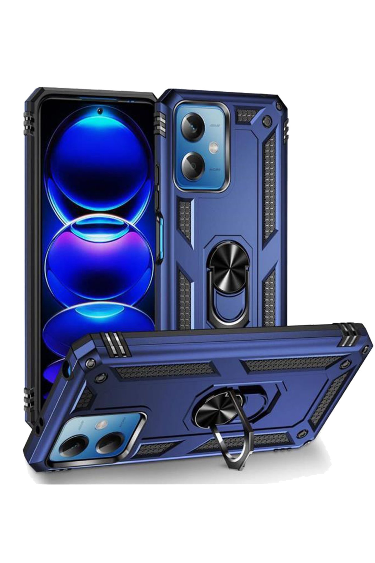 Redmi Note 12 5G Kılıf Sofya Yüzüklü Silikon Kapak - Lacivert Redmi Note 12 5G Kılıf Sofya Yüzüklü Silikon Kapak - Lacivert