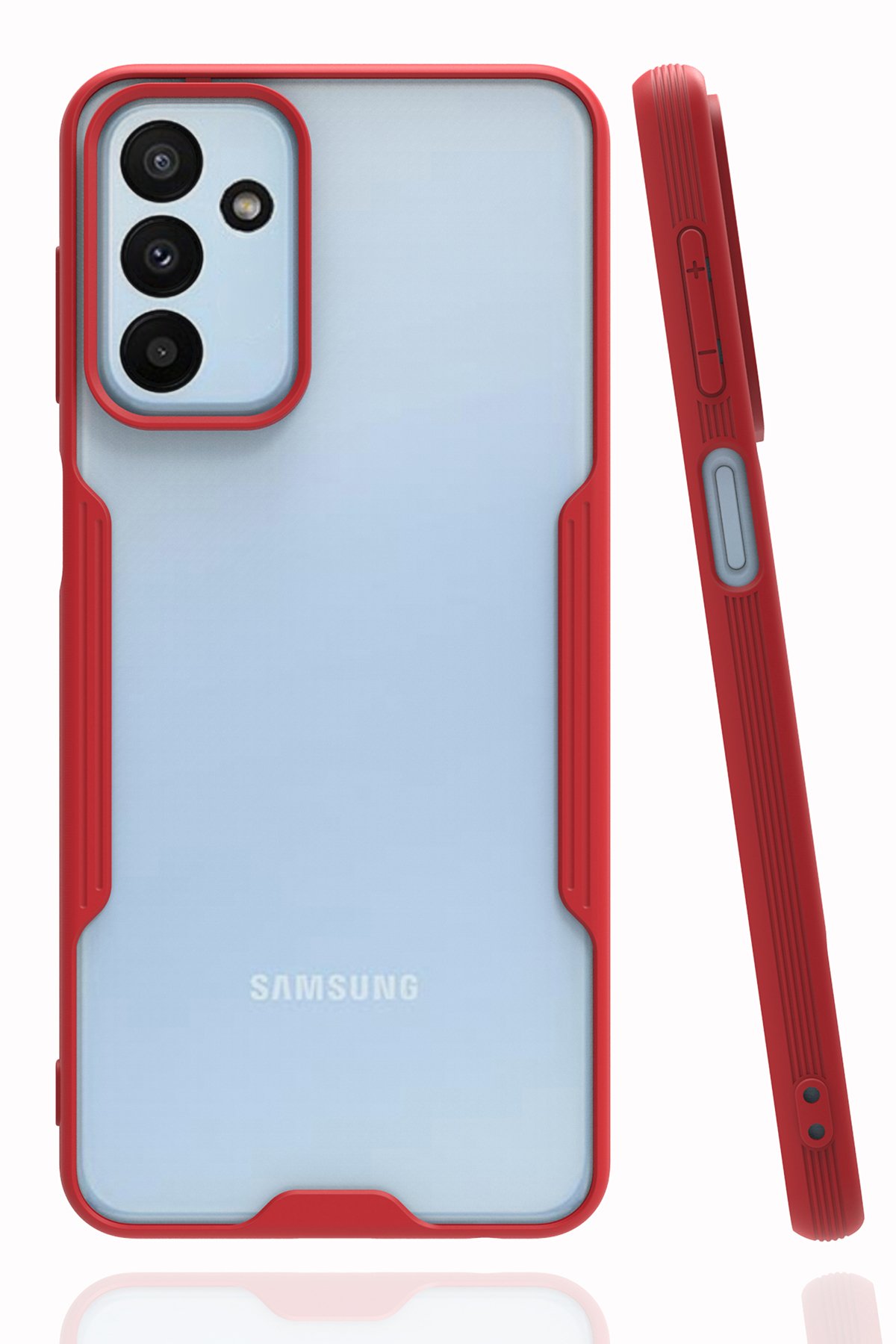 Samsung Galaxy M23 Kılıf Platin Silikon - Kırmızı Samsung Galaxy M23 Kılıf Platin Silikon - Kırmızı