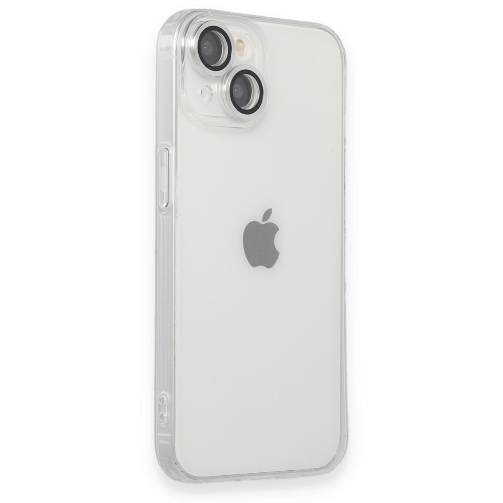  iPhone 14 Kılıf Luko Lens Silikon - Gümüş