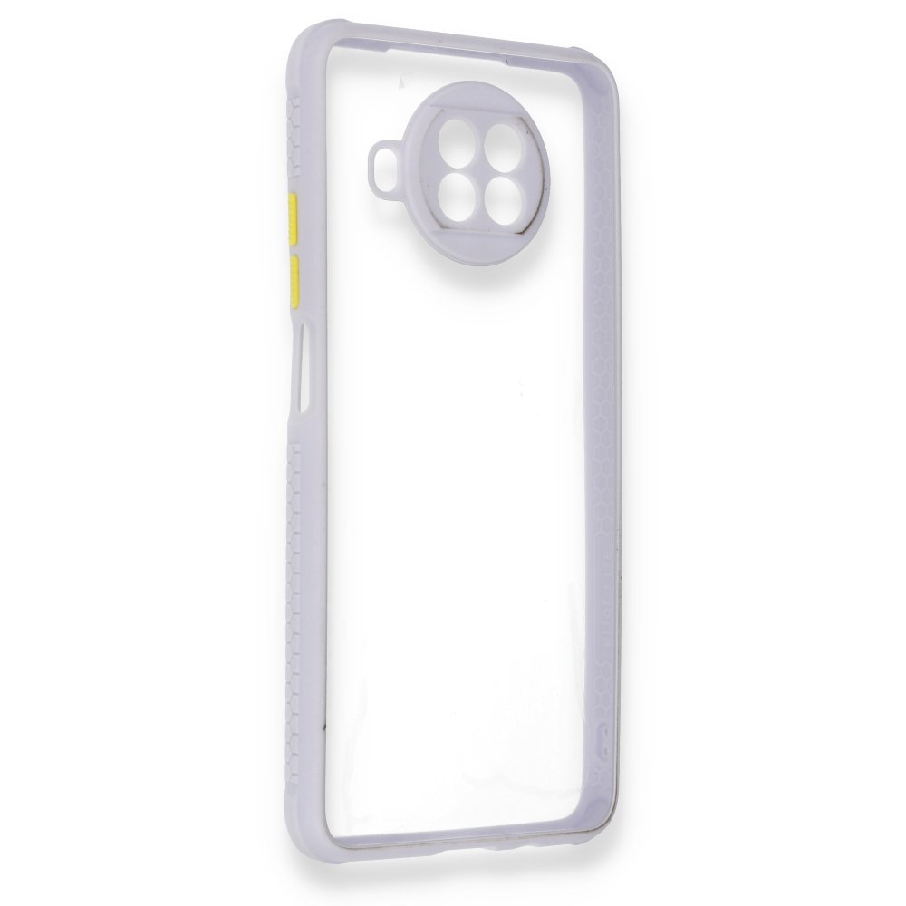 Xiaomi Mi 10T Lite Kılıf Miami Şeffaf Silikon - Lila  Xiaomi Mi 10T Lite Kılıf Miami Şeffaf Silikon - Lila