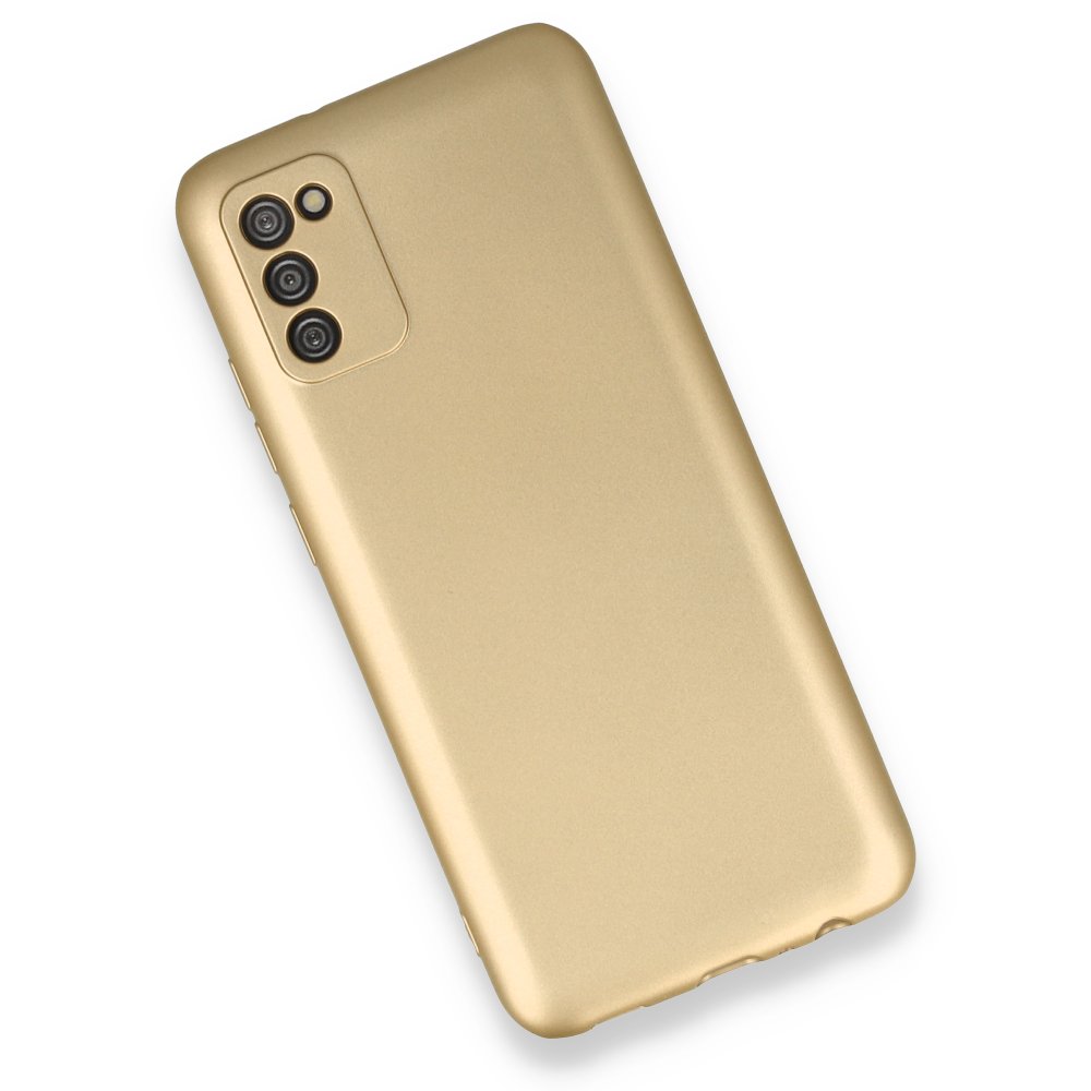  Samsung Galaxy A02S Kılıf First Silikon - Gold