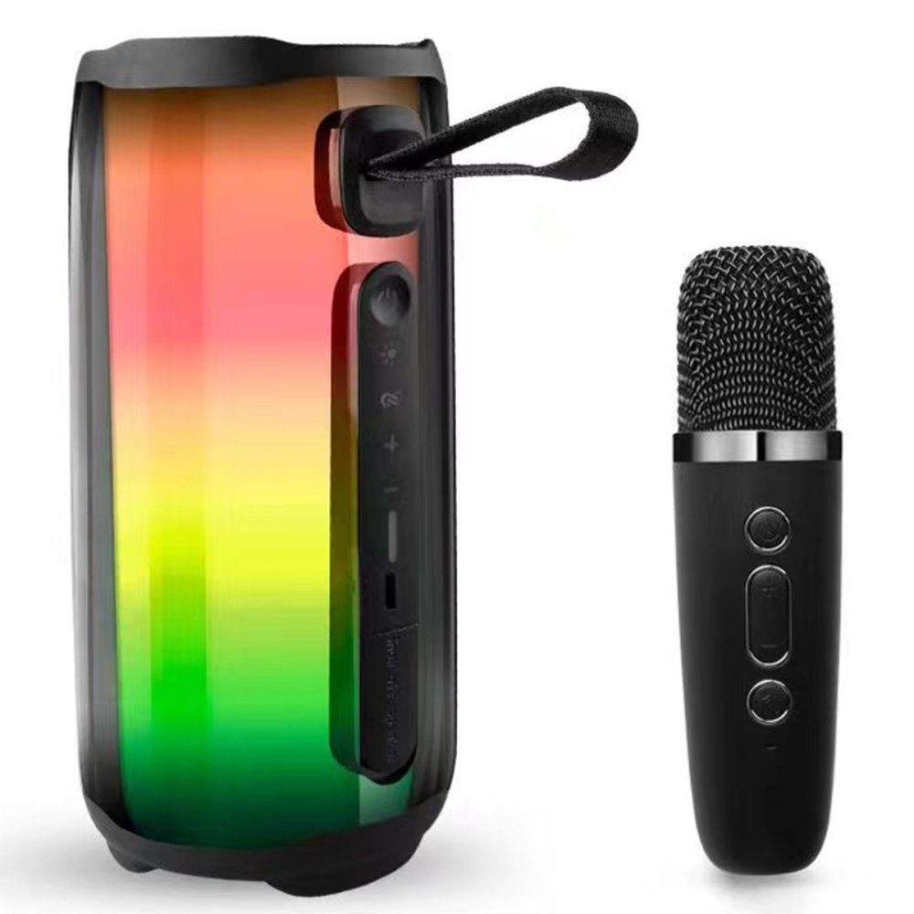  Pluse 5 Mikrofonlu RGB Kablosuz Hoparlör - Siyah