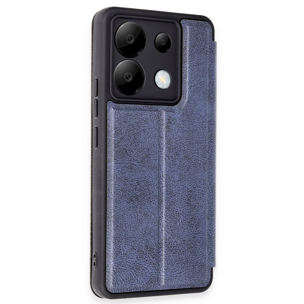  Xiaomi Poco X6 Kılıf Flip Cover - Lacivert