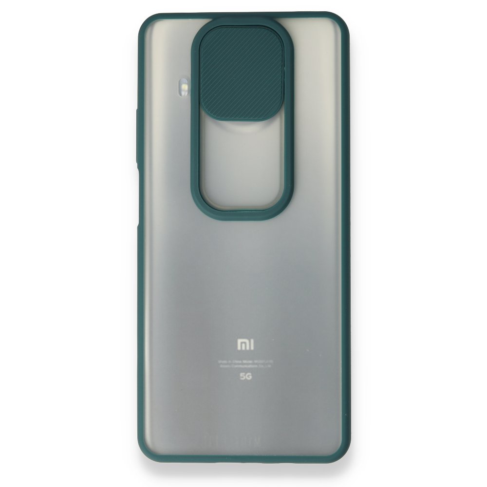 Xiaomi Mi 10T Lite Kılıf Palm Buzlu Kamera Sürgülü Silikon - Yeşil  Xiaomi Mi 10T Lite Kılıf Palm Buzlu Kamera Sürgülü Silikon - Yeşil