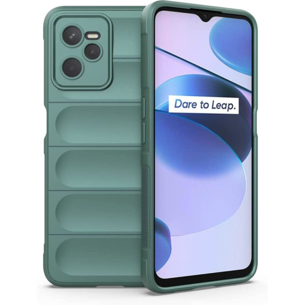 Realme C35 Kılıf Optimum Silikon - Koyu Yeşil  Realme C35 Kılıf Optimum Silikon - Koyu Yeşil