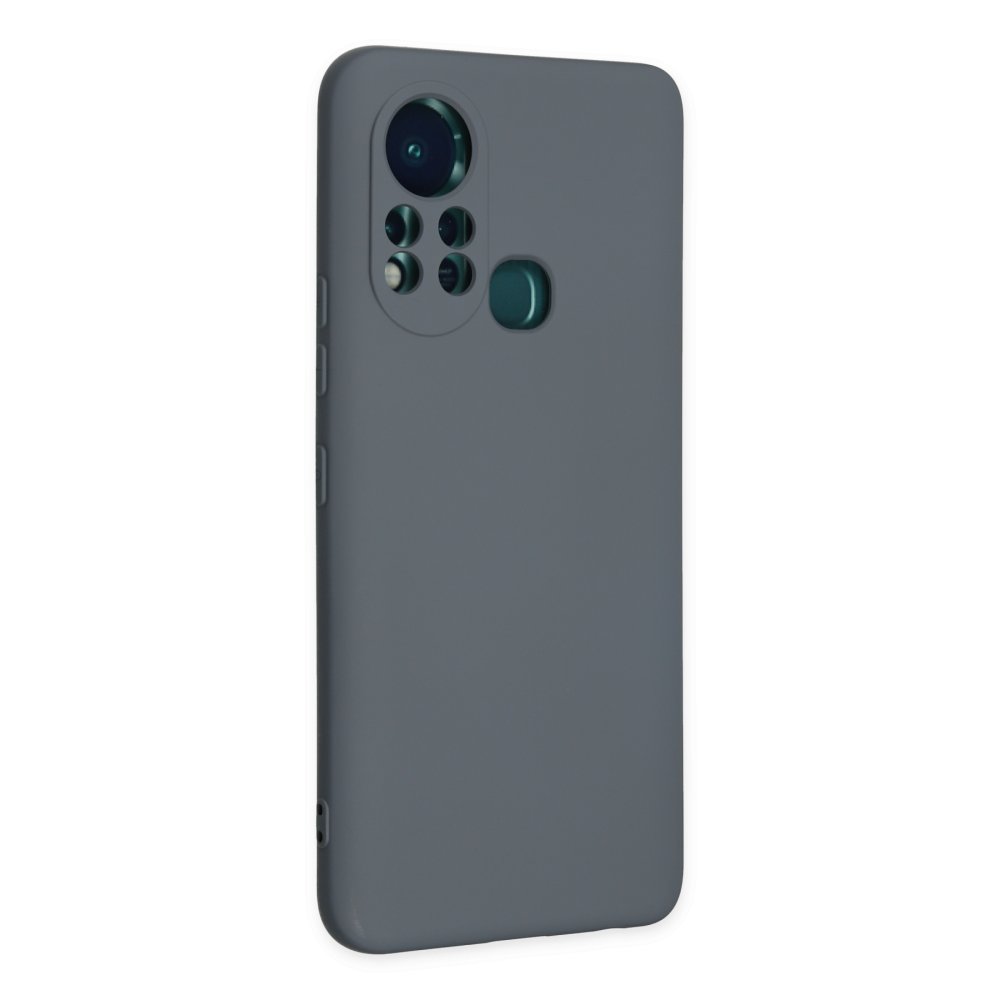 İnfinix Hot 11s Kılıf Nano içi Kadife Silikon - Gri  İnfinix Hot 11s Kılıf Nano içi Kadife Silikon - Gri
