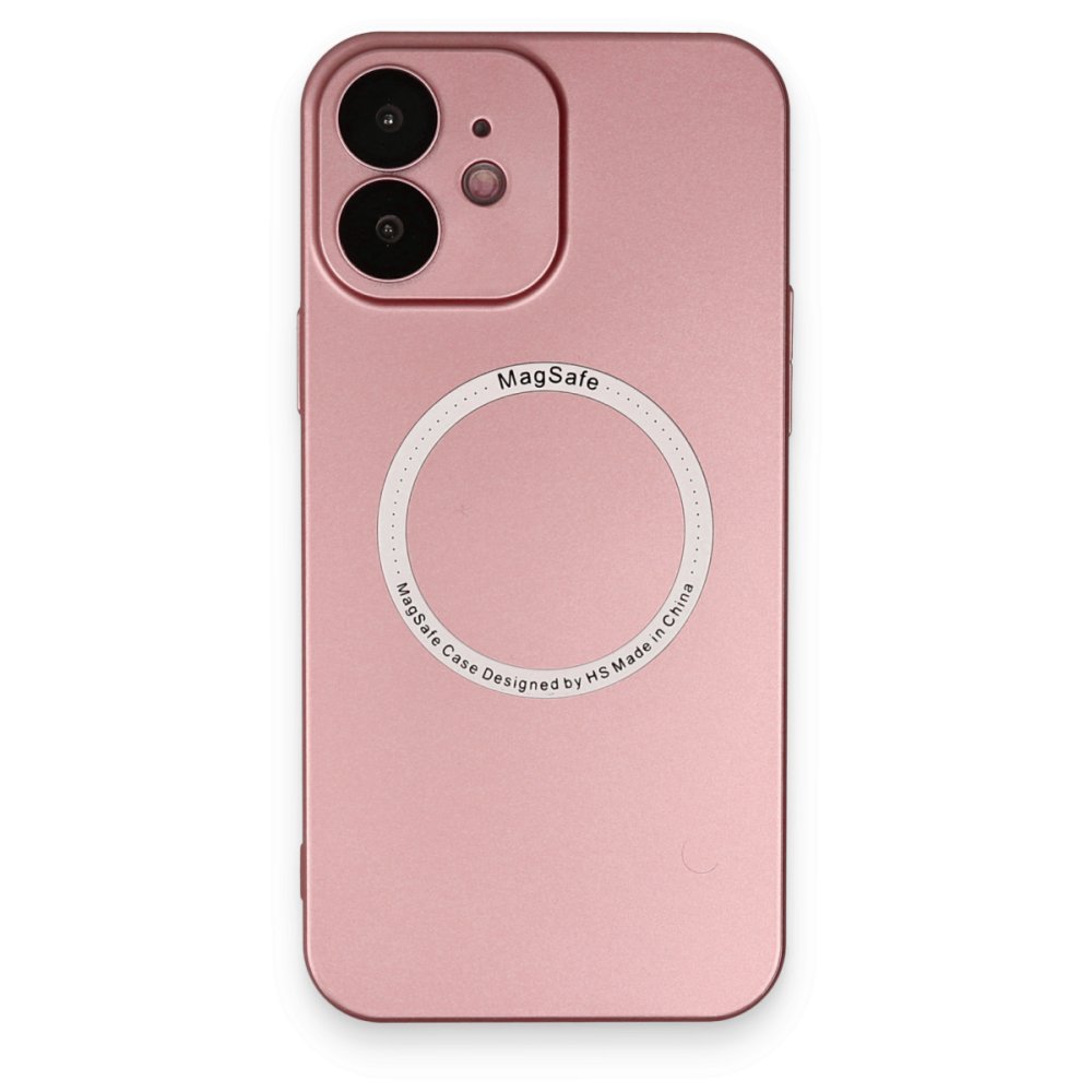  iPhone 12 Kılıf Jack Magneticsafe Lens Silikon - Rose Gold