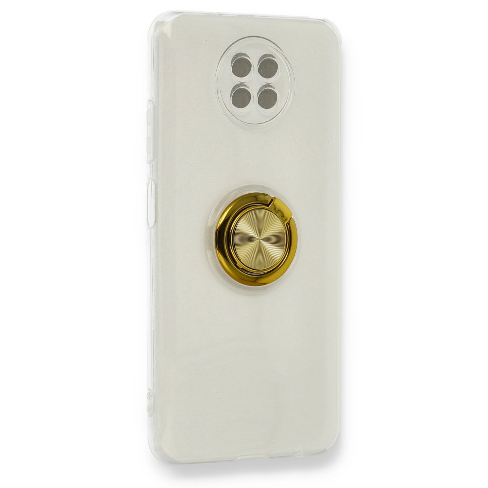 Redmi Note 9 5G Kılıf Gros Yüzüklü Silikon - Gold Redmi Note 9 5G Kılıf Gros Yüzüklü Silikon - Gold