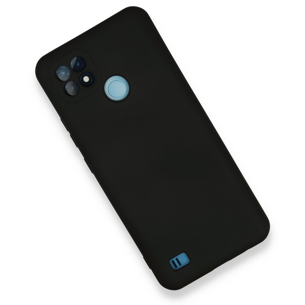 Realme C21 Kılıf Nano içi Kadife Silikon - Siyah Realme C21 Kılıf Nano içi Kadife Silikon - Siyah