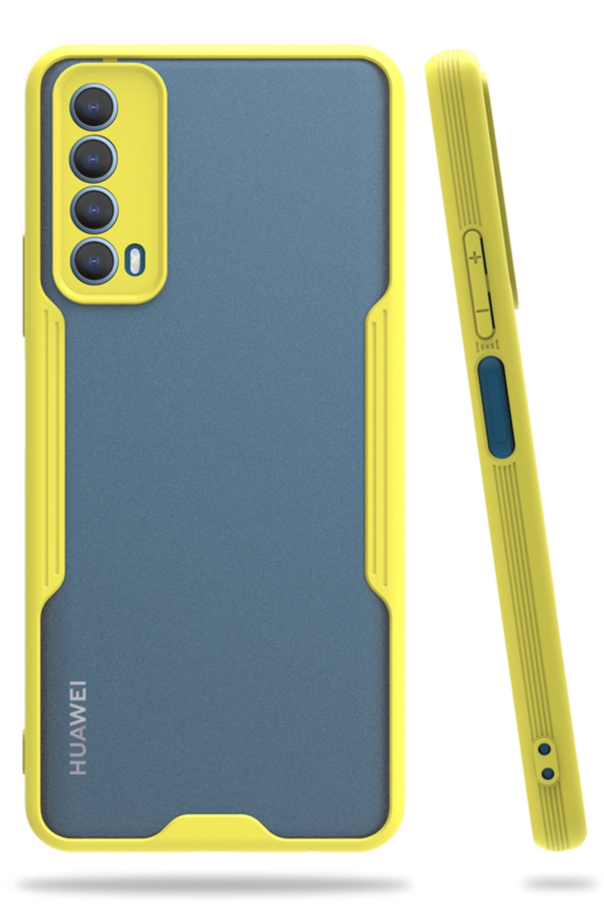 Huawei P Smart 2021 Kılıf Platin Silikon - Sarı  Huawei P Smart 2021 Kılıf Platin Silikon - Sarı