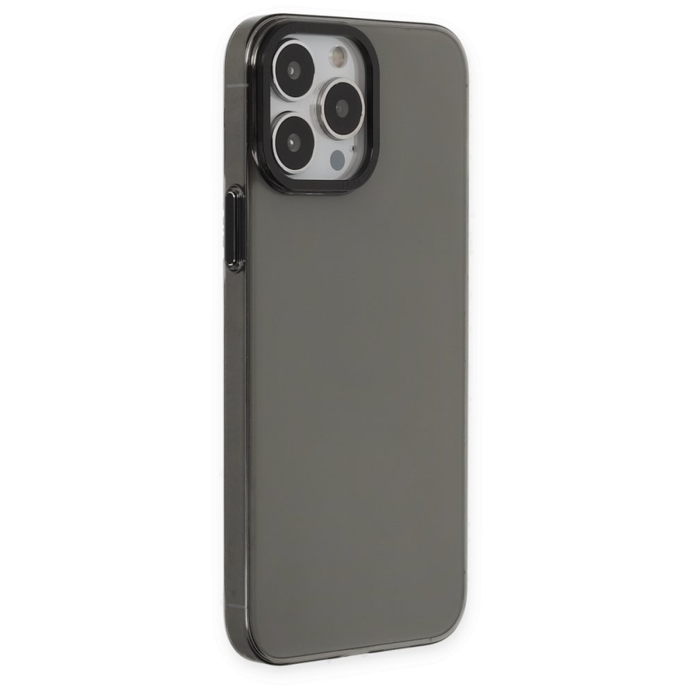 iPhone 13 Pro Max Kılıf Anka PC Sert Metal Kapak - Siyah  iPhone 13 Pro Max Kılıf Anka PC Sert Metal Kapak - Siyah