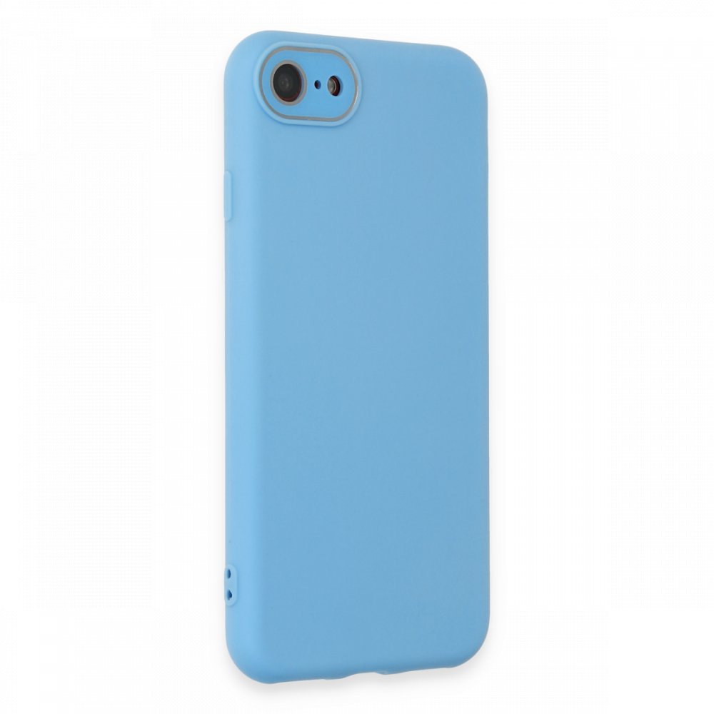  iPhone 8 Kılıf Lansman Glass Kapak - Mavi