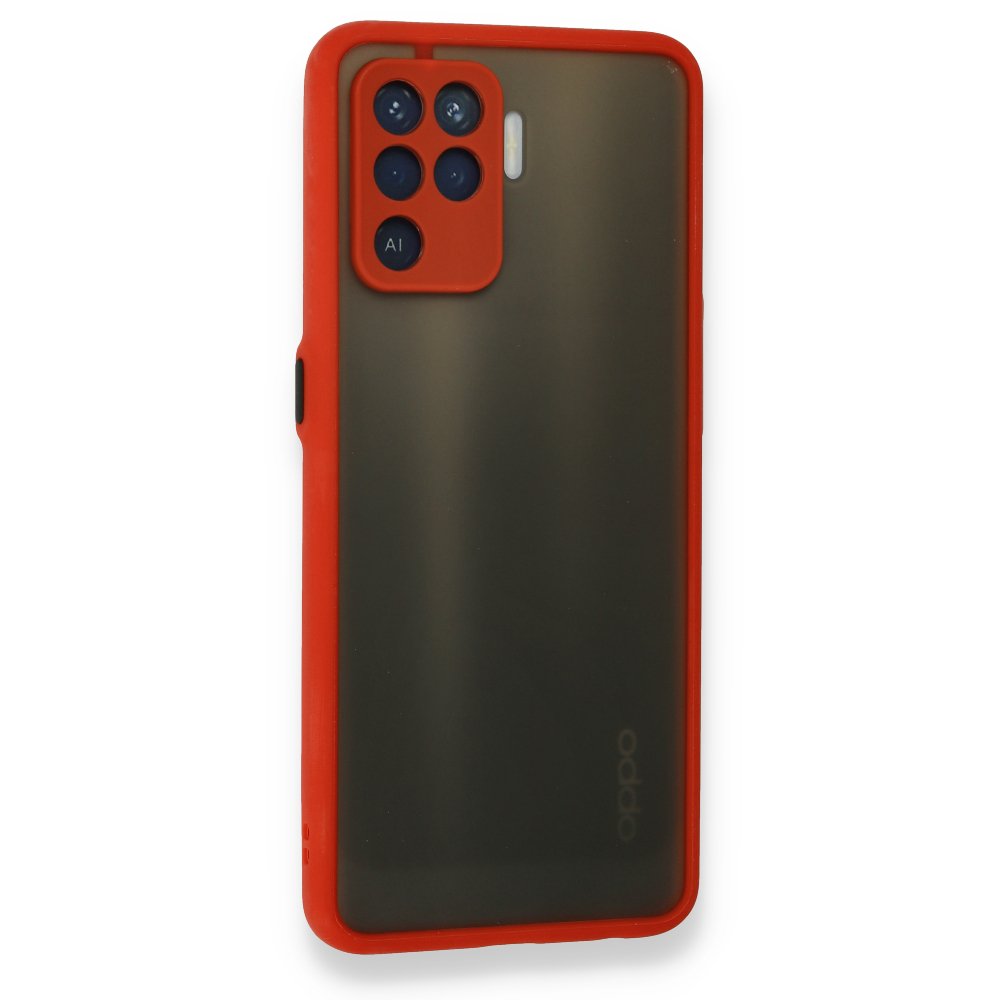  Oppo Reno 5 Lite Kılıf Montreal Silikon Kapak - Kırmızı