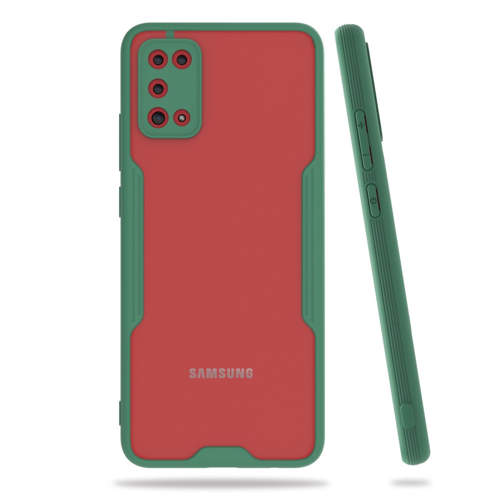  Samsung Galaxy A02S Kılıf Platin Silikon - Yeşil