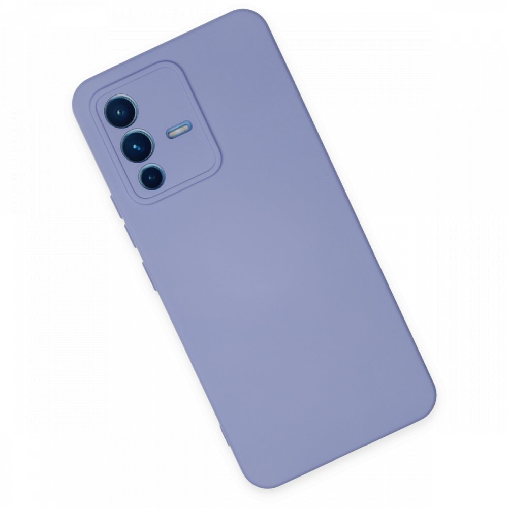  Vivo V23 5G Kılıf Nano içi Kadife Silikon - Lila