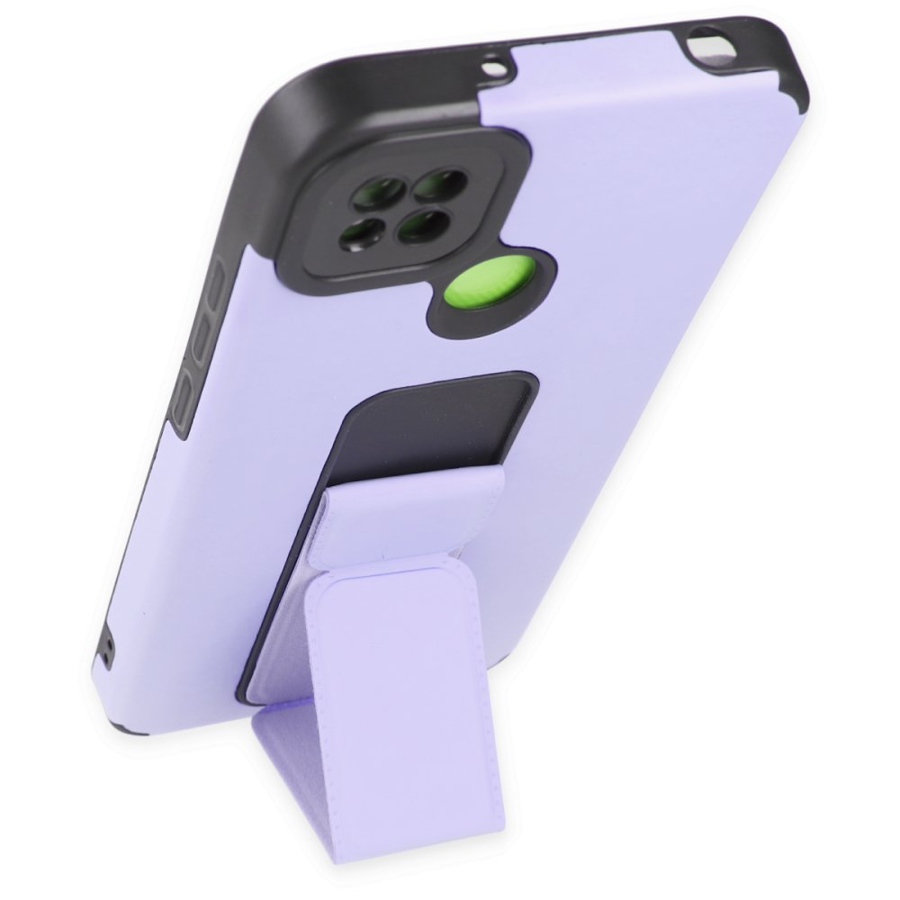 Redmi 9C Kılıf Mega Standlı Silikon - Lila