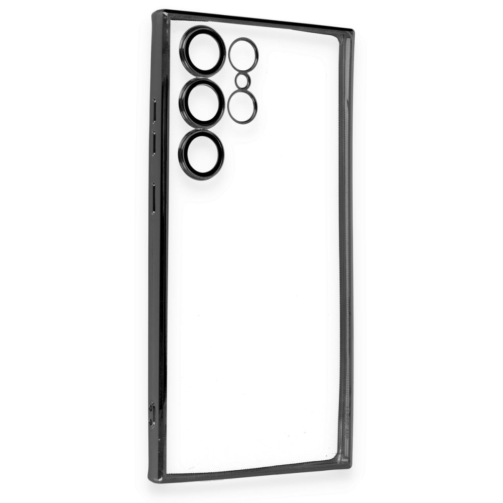  Samsung Galaxy S24 Ultra Kılıf Razer Lensli Silikon - Siyah