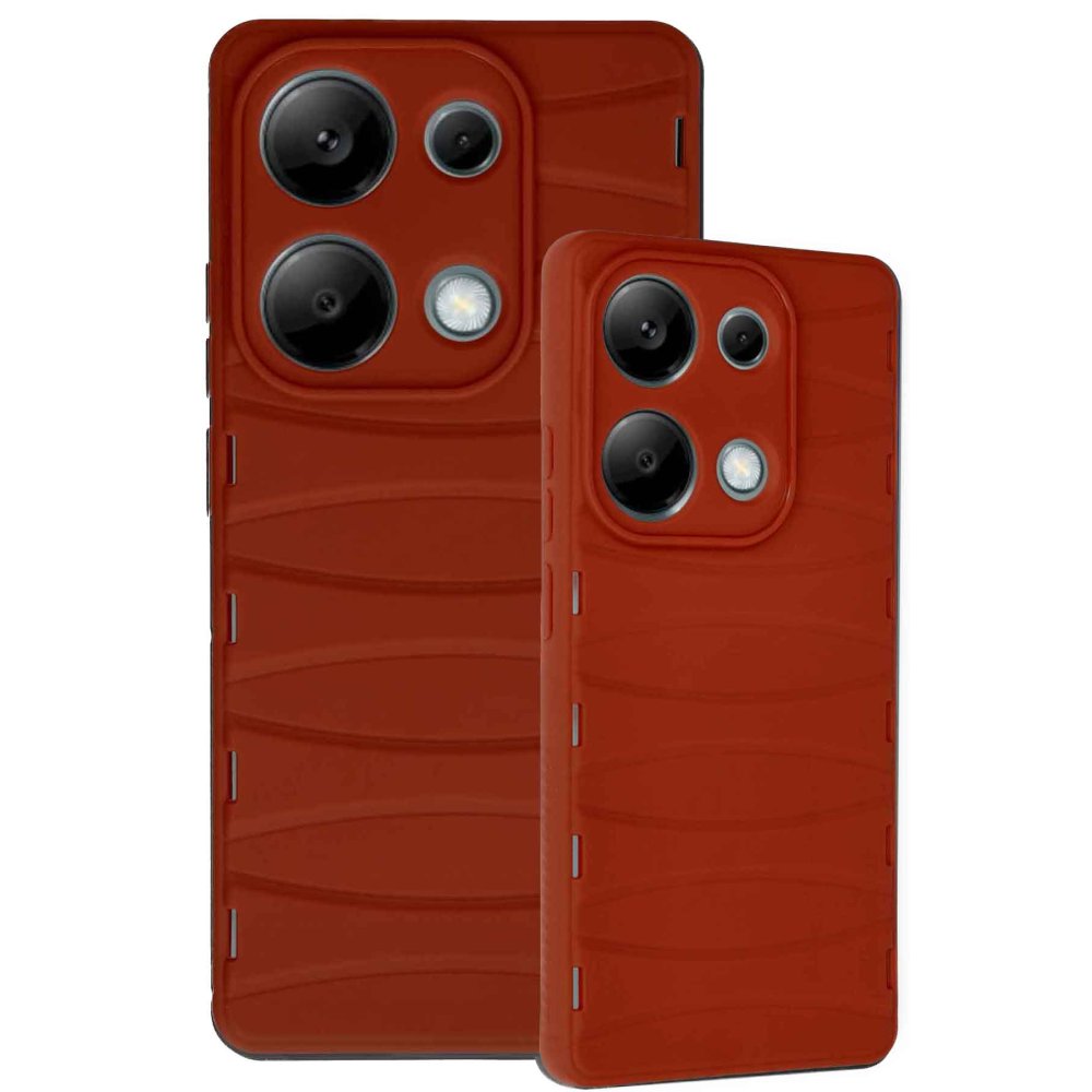 Redmi Note 13 Pro 4G Kılıf Bibercas Silikon Kapak - Kırmızı
