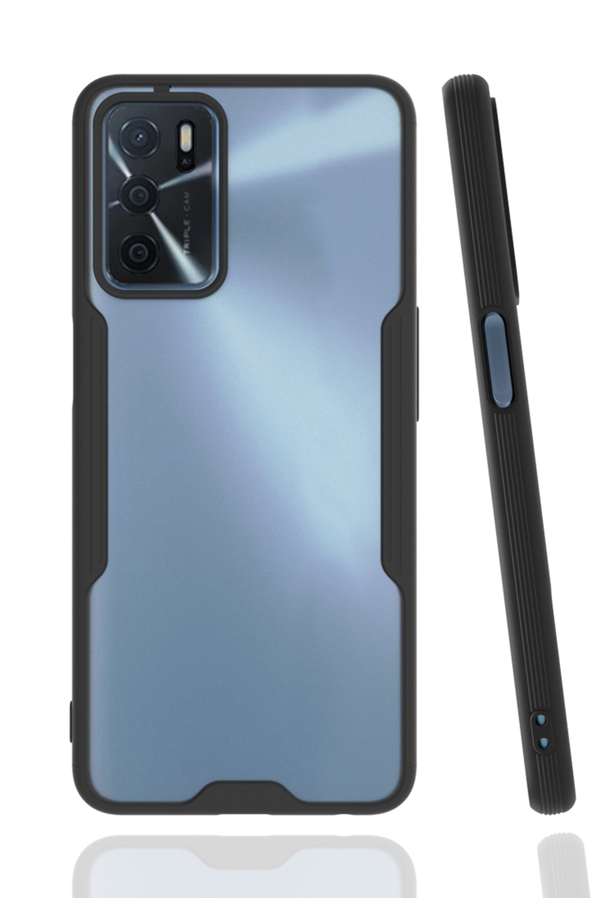 Oppo A16 Kılıf Platin Silikon - Siyah Oppo A16 Kılıf Platin Silikon - Siyah