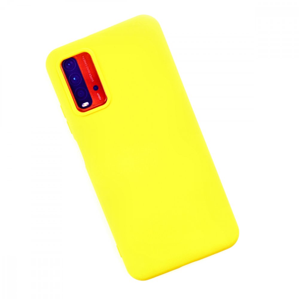 Redmi Note 9 4G Kılıf Nano içi Kadife Silikon - Sarı