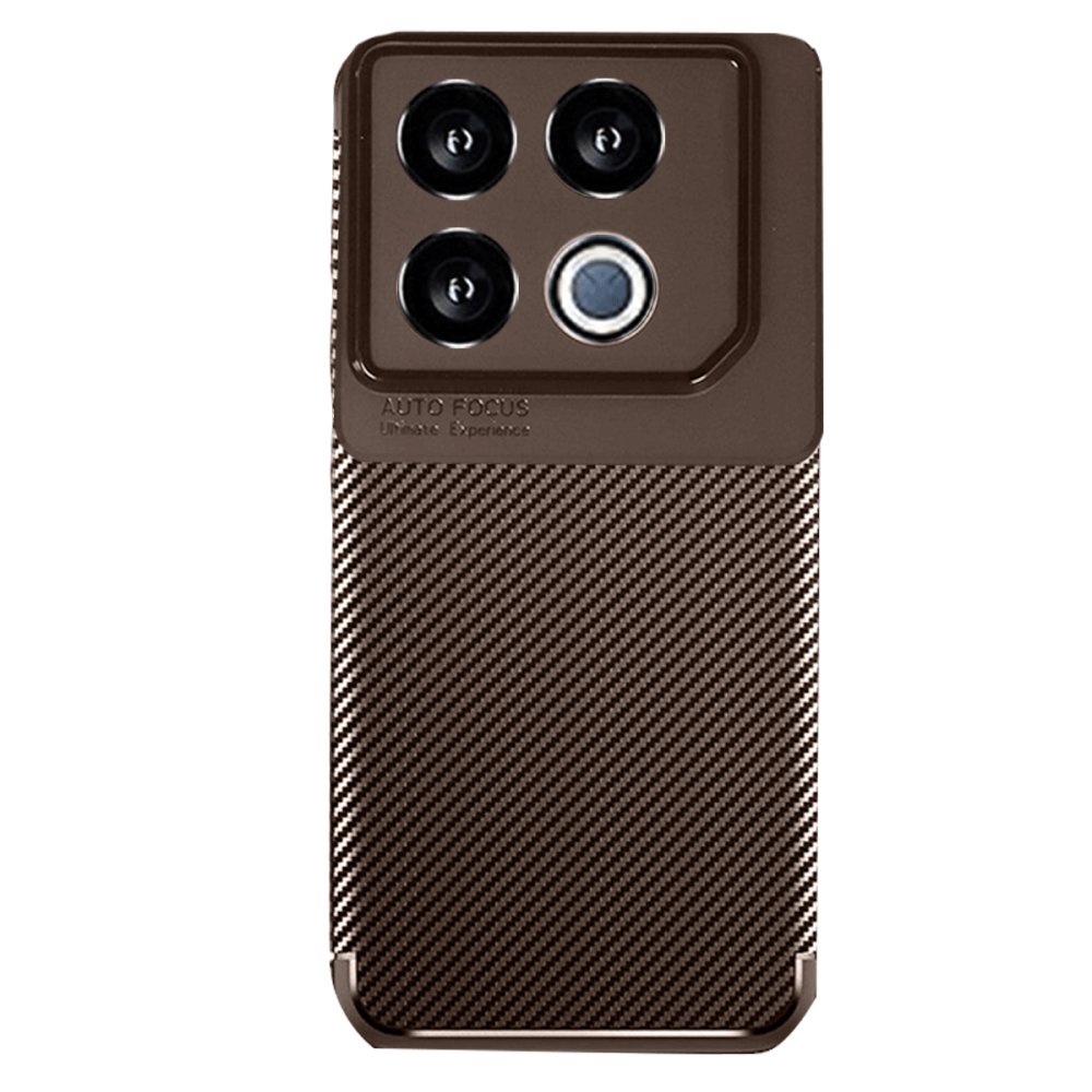 İnfinix GT 20 Pro Kılıf Auto Focus Karbon Kapak - Kahverengi İnfinix GT 20 Pro Kılıf Auto Focus Karbon Kapak - Kahverengi