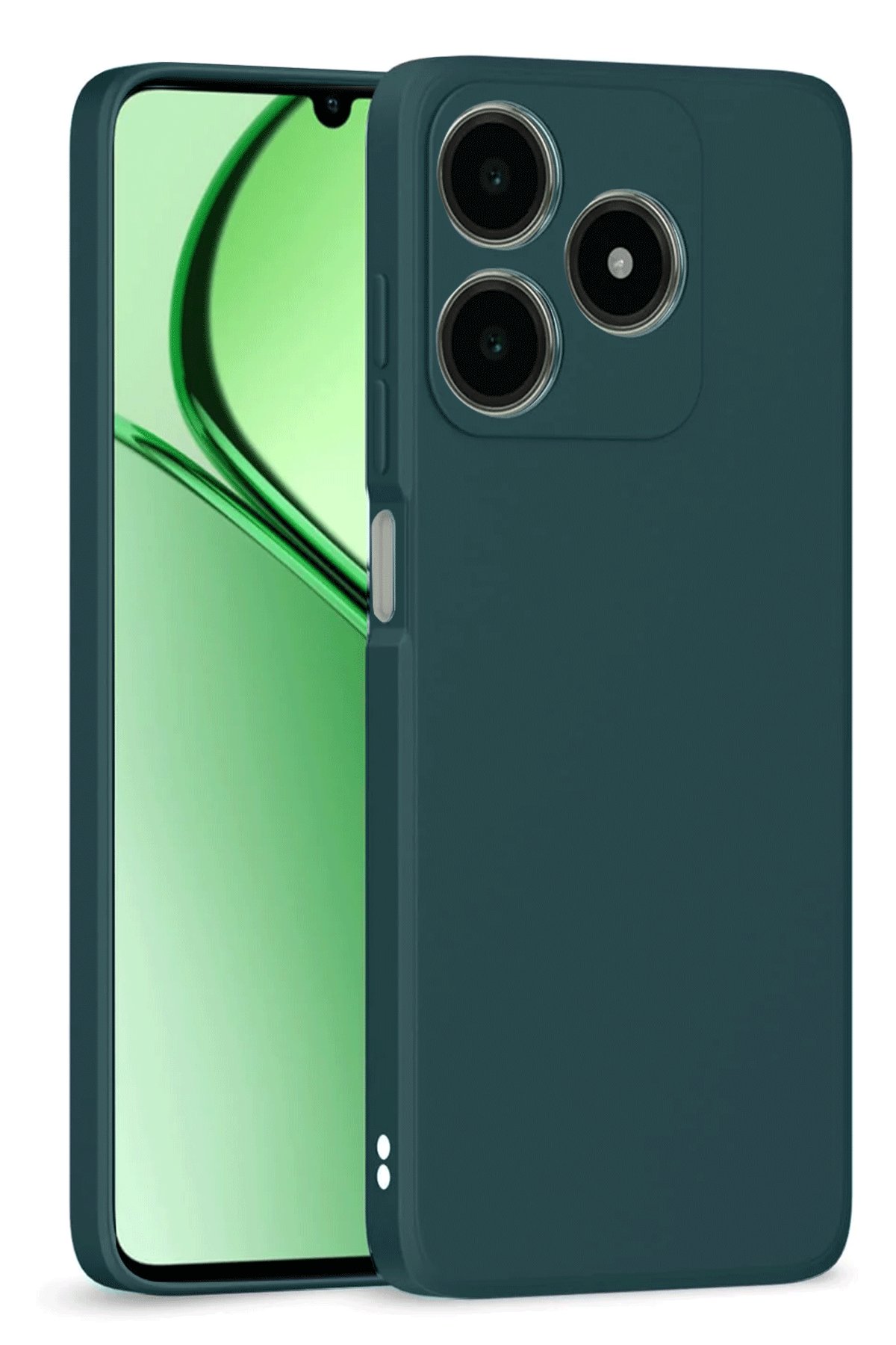 Realme C63 Kılıf First Silikon - Koyu Yeşil Realme C63 Kılıf First Silikon - Koyu Yeşil