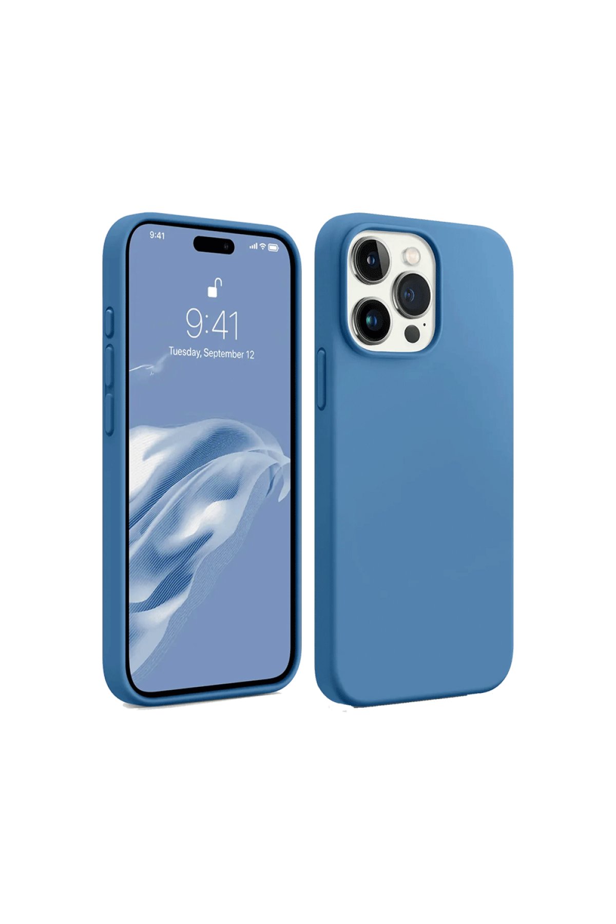 iPhone 15 Pro Kılıf First Silikon - Mavi iPhone 15 Pro Kılıf First Silikon - Mavi