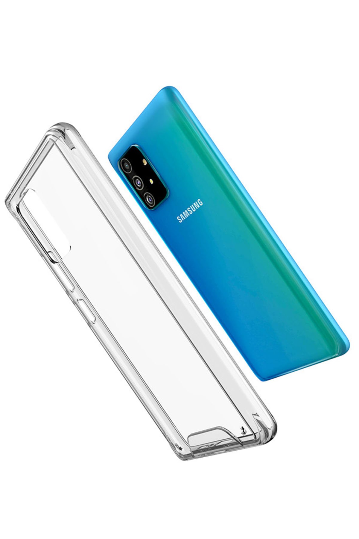  Samsung Galaxy A91 / S10 Lite Kılıf Lüx Şeffaf Silikon
