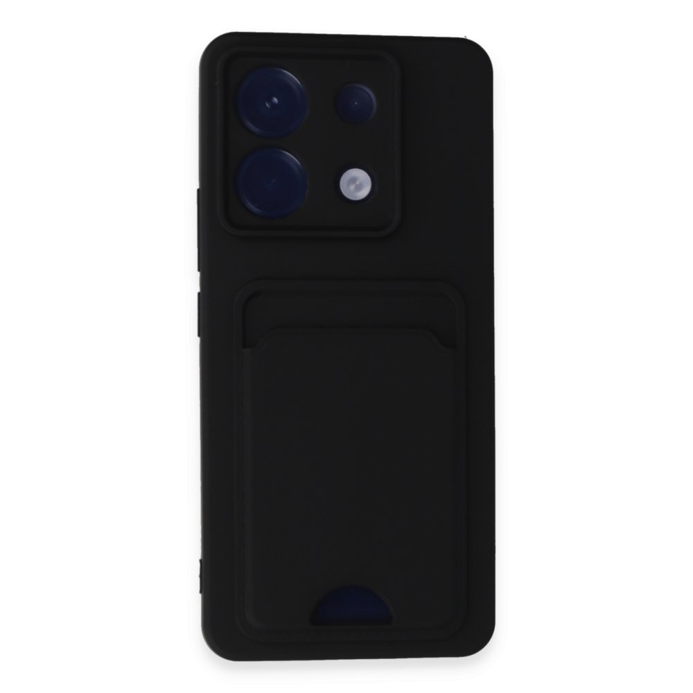 Redmi Note 13 Pro 5G Kılıf Kelvin Kartvizitli Silikon - Siyah