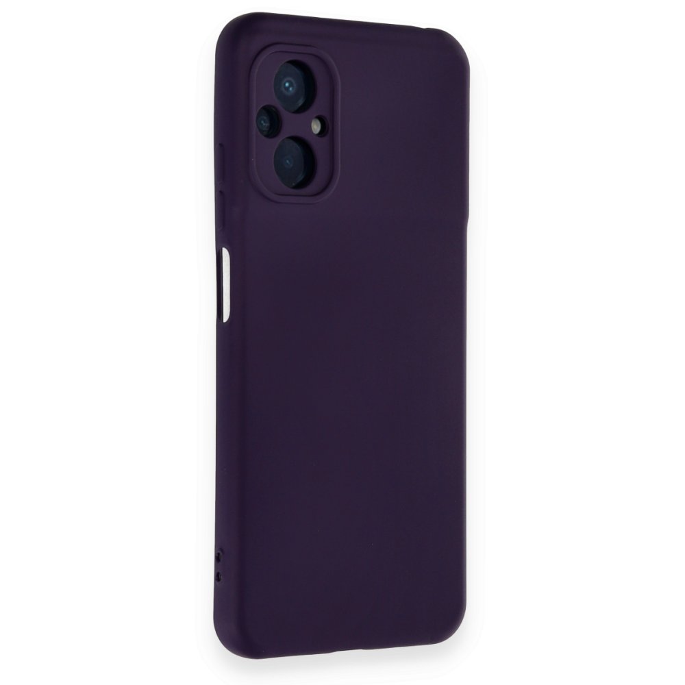 Xiaomi Poco M5 Kılıf Nano içi Kadife Silikon - Mor Xiaomi Poco M5 Kılıf Nano içi Kadife Silikon - Mor