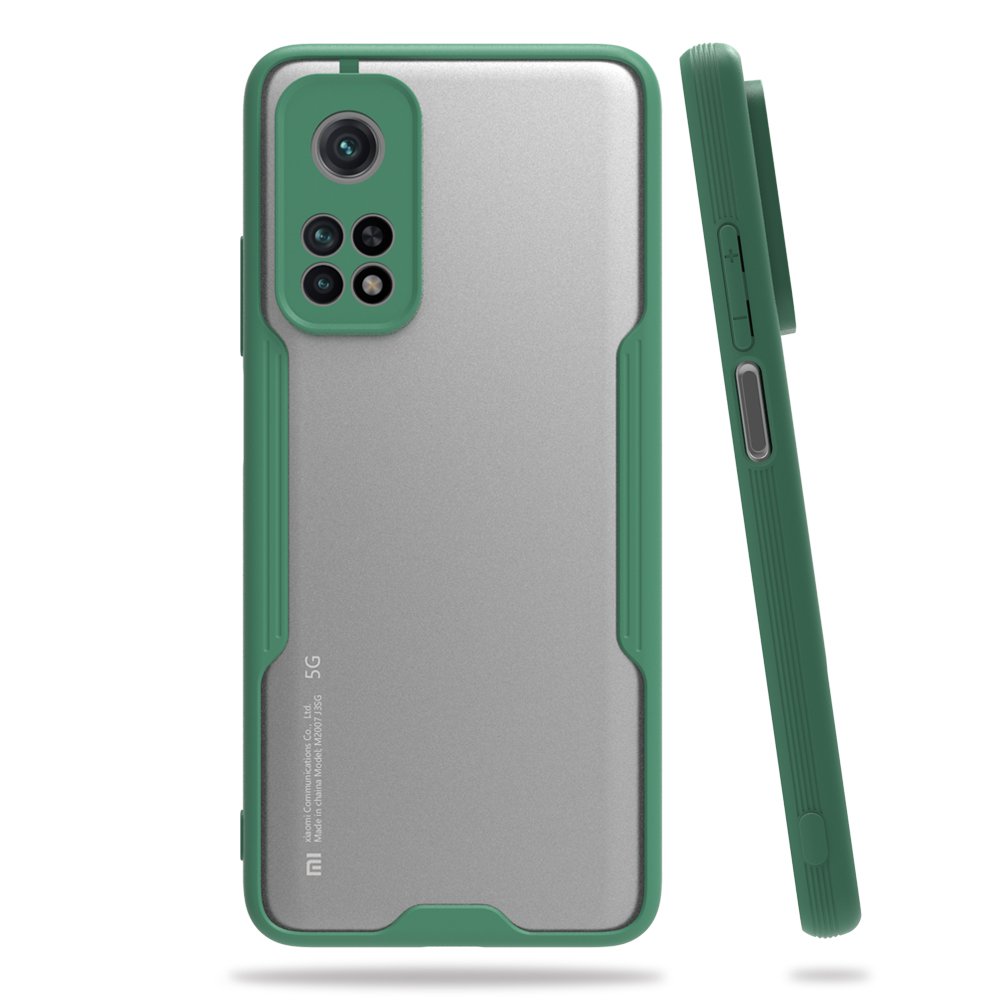  Xiaomi Mi 10T Kılıf Platin Silikon - Yeşil