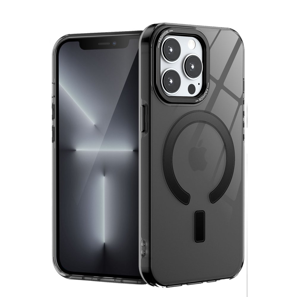  iPhone 14 Pro Max Kılıf Troy Magsafe Kapak - Siyah