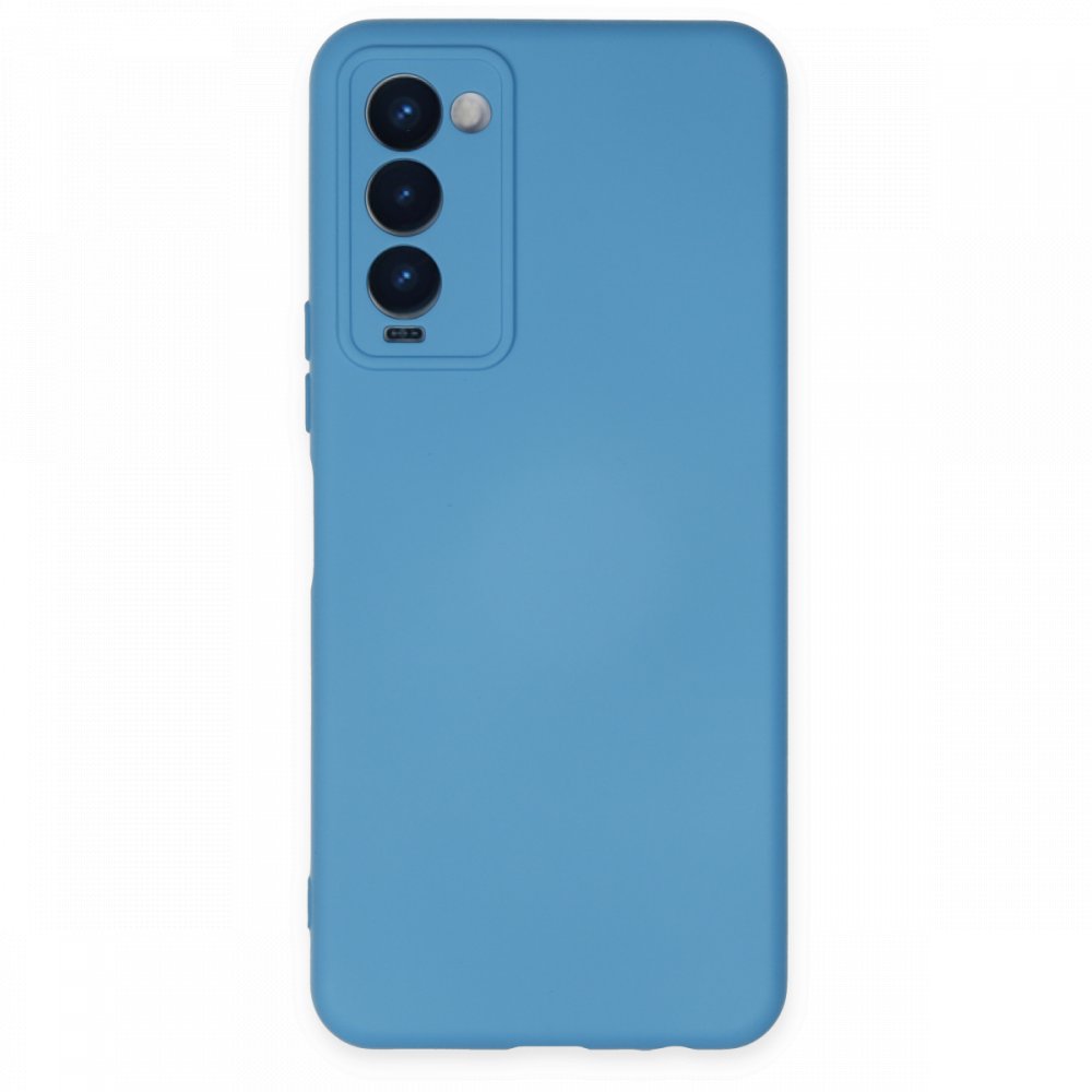  Tecno Camon 18T Kılıf Nano içi Kadife Silikon - Mavi