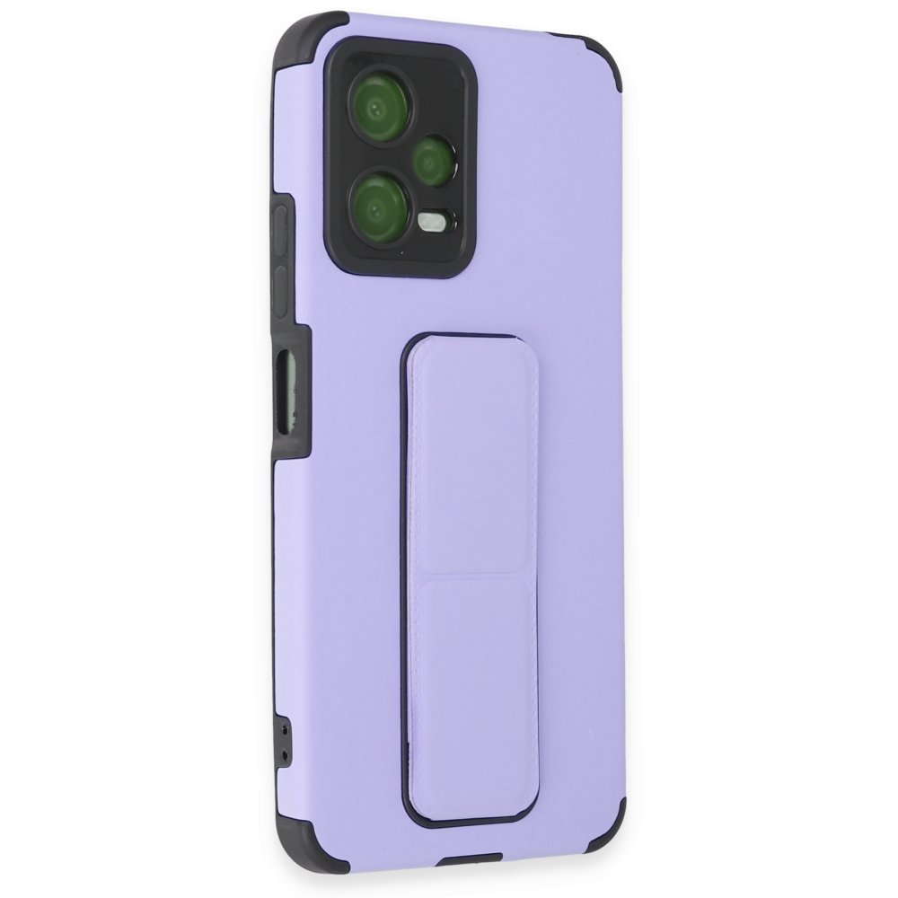 Xiaomi Poco X5 5G Kılıf Mega Standlı Silikon - Lila Xiaomi Poco X5 5G Kılıf Mega Standlı Silikon - Lila
