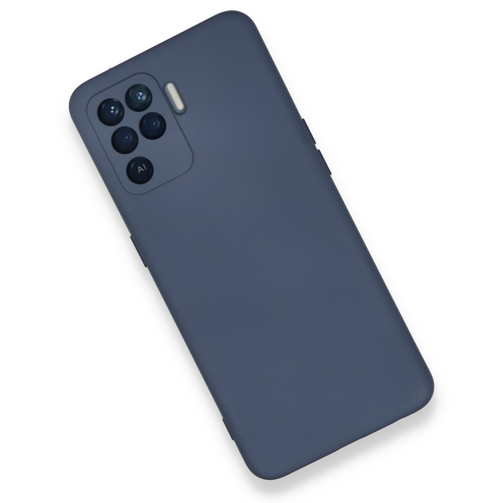  Oppo Reno 5 Lite Kılıf Nano içi Kadife Silikon - Gri