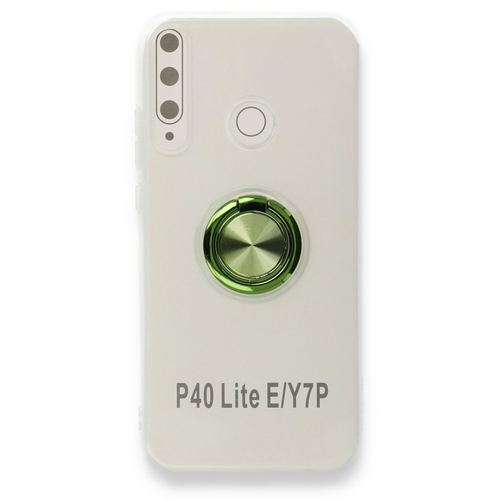 Huawei P40 Lite E Kılıf Gros Yüzüklü Silikon - Yeşil  Huawei P40 Lite E Kılıf Gros Yüzüklü Silikon - Yeşil