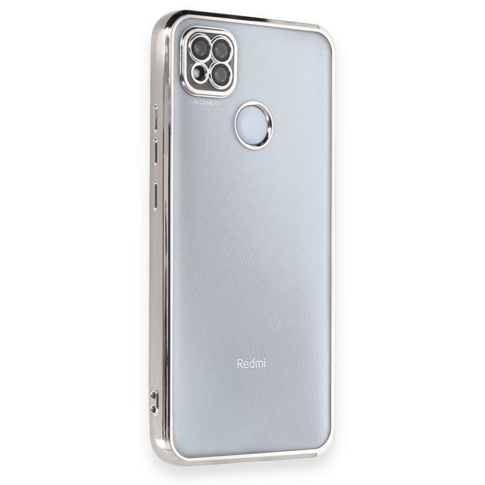 Redmi 9C Kılıf Razer Lensli Silikon - Gümüş