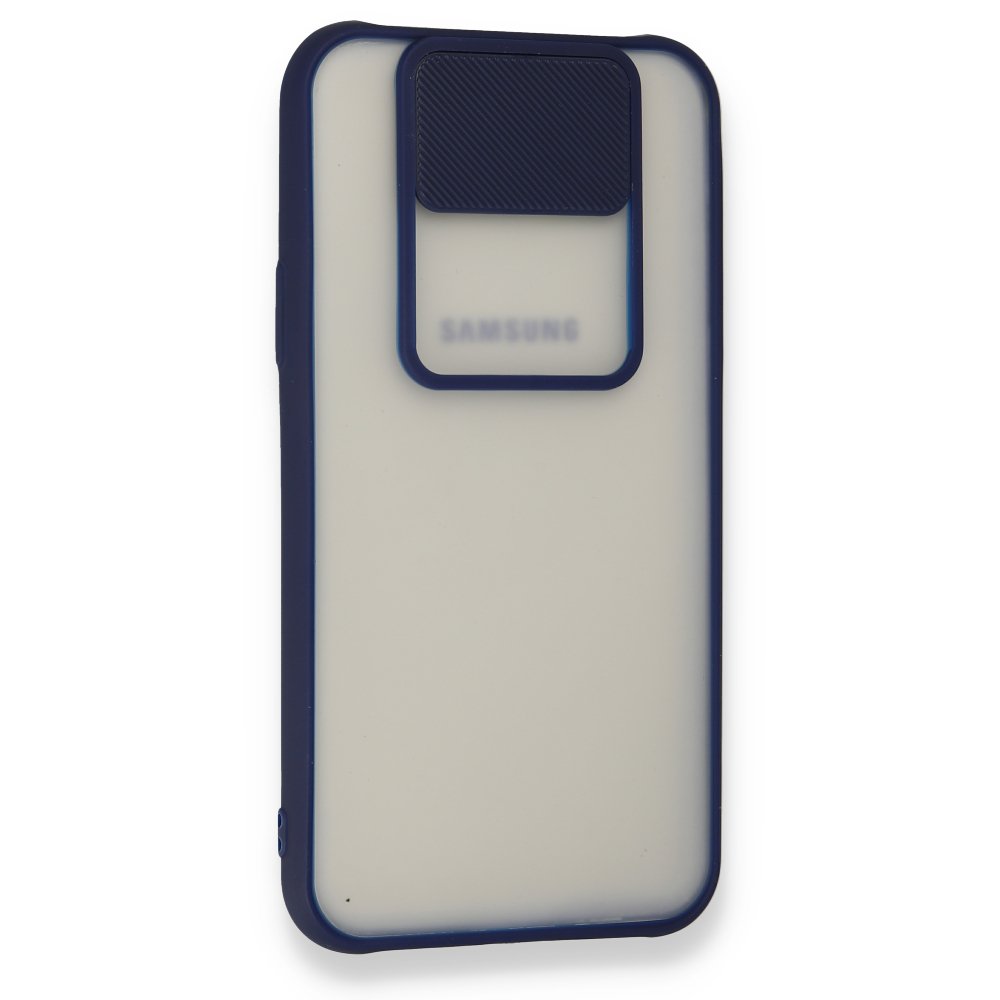  Samsung Galaxy J7 Kılıf Palm Buzlu Kamera Sürgülü Silikon - Lacivert