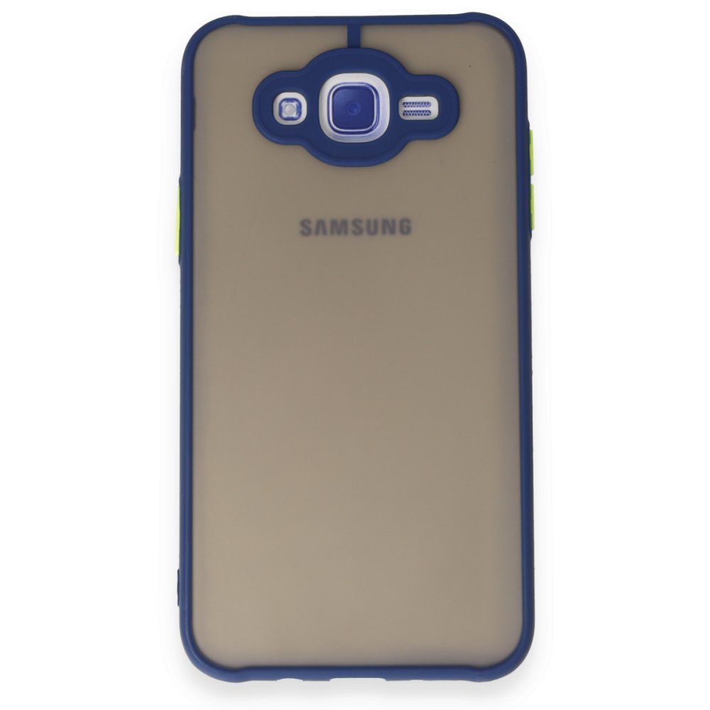  Samsung Galaxy J7 Kılıf Montreal Silikon Kapak - Lacivert