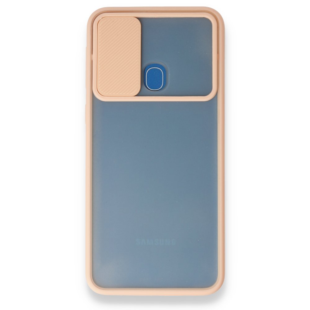  Samsung Galaxy M31 Kılıf Palm Buzlu Kamera Sürgülü Silikon - Pembe