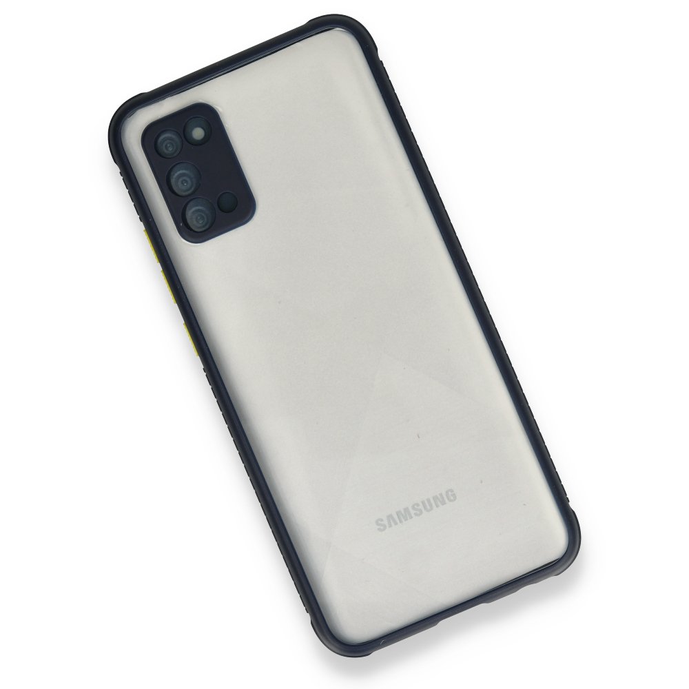  Samsung Galaxy A02S Kılıf Miami Şeffaf Silikon - Lacivert