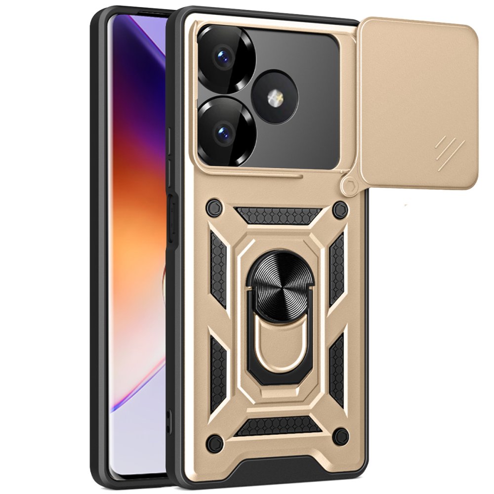 Redmi 13 4G Kılıf Pars Lens Yüzüklü Silikon - Gold Redmi 13 4G Kılıf Pars Lens Yüzüklü Silikon - Gold